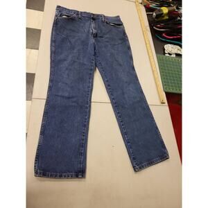 Wrangler 936DSD Jeans Mens 35x30 Denim Blue Cowboy Cut Slim Fit Pants Trousers‎